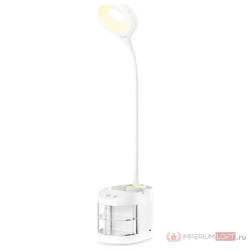Настольная лампа офисная Ambrella DE56 DE561 WH белый LED 4200K 4W Цвет арматуры белый Цвет плафонов белый от ImperiumLoft