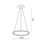 Подвесной светильник Donolux S111028 S111028/1 D800 Цвет арматуры белый от ImperiumLoft