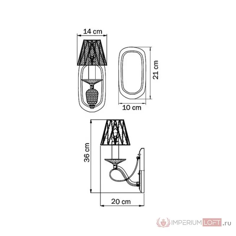 Бра Lightstar Riccio 705614 Цвет арматуры хром Цвет плафонов хром от ImperiumLoft