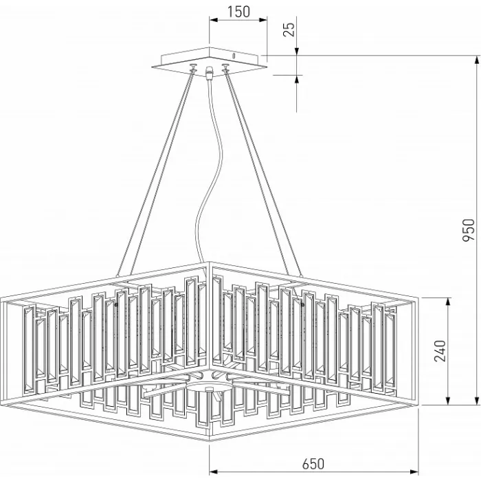 Подвесная люстра Bogate's Cella 377/9 Strotskis от ImperiumLoft