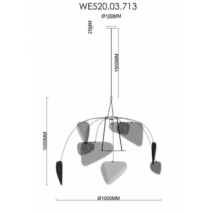 Подвесной светильник Wertmark Palma WE520.03.713 от ImperiumLoft