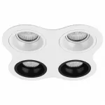 Встраиваемый светильник Lightstar Domino D64606060707 цвет арматуры черно-белый