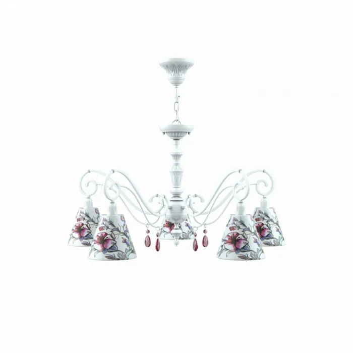 Подвесная люстра Lamp4You Classic 19 E3-05-WM-LMP-O-13-CRL-E3-05-PK-DN Цвет арматуры белый Цвет плафонов белый от ImperiumLoft