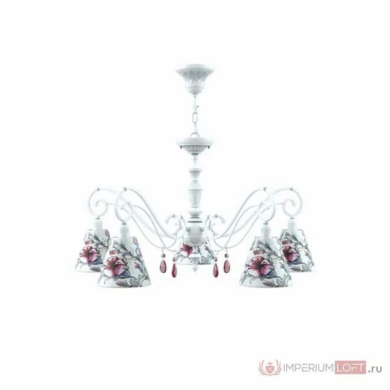 Подвесная люстра Lamp4You Classic 19 E3-05-WM-LMP-O-13-CRL-E3-05-PK-DN Цвет арматуры белый Цвет плафонов белый от ImperiumLoft