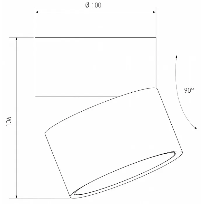 Накладной светильник Elektrostandard DLR031 15W 4200K a050528 Цвет арматуры черный Цвет плафонов золото от ImperiumLoft