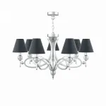 Подвесная люстра Lamp4You Eclectic 15 M2-07-CR-LMP-O-22 Цвет арматуры хром Цвет плафонов черный от ImperiumLoft
