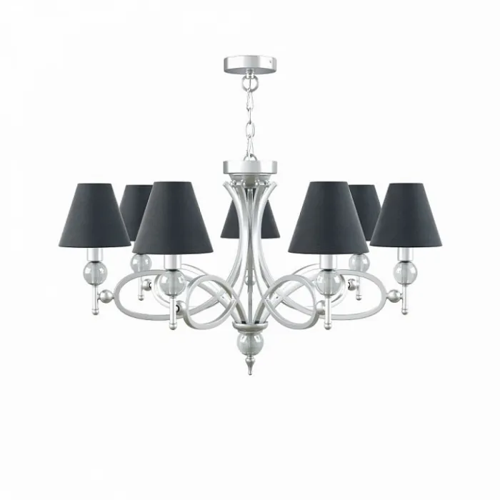 Подвесная люстра Lamp4You Eclectic 15 M2-07-CR-LMP-O-22 Цвет арматуры хром Цвет плафонов черный от ImperiumLoft