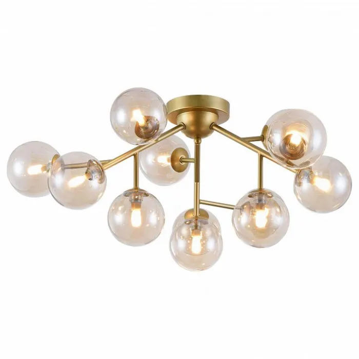 Потолочная люстра Maytoni Dallas MOD545PL-12G Цвет арматуры золото Цвет плафонов янтарный от ImperiumLoft