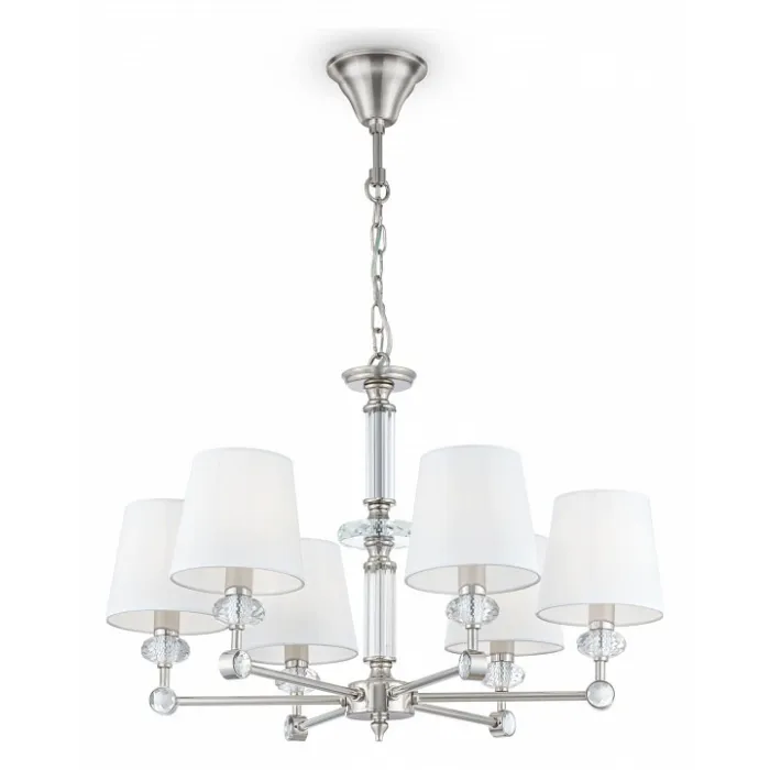 Подвесная люстра Maytoni Riverside MOD018PL-06CH Цвет арматуры хром Цвет плафонов белый от ImperiumLoft
