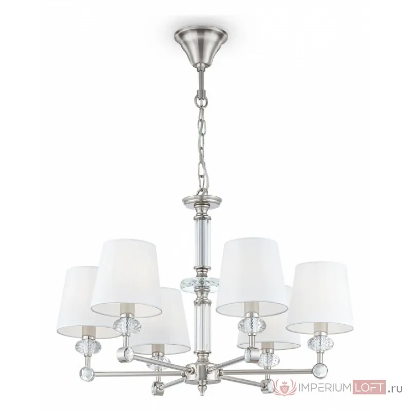Подвесная люстра Maytoni Riverside MOD018PL-06CH Цвет арматуры хром Цвет плафонов белый от ImperiumLoft