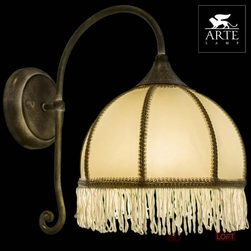 Бра Arte Lamp Victoriana 1 A2116AP-1WG Цвет арматуры золото Цвет плафонов белый от ImperiumLoft