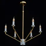 Люстра на штанге MW-Light Атмосфера 699010906 Цвет арматуры золото Цвет плафонов белый от ImperiumLoft