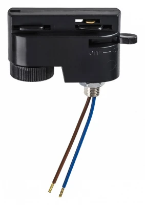 Переходник для трека Lightstar Barra 592007 Цвет арматуры черный Цвет плафонов прозрачный