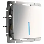 Выключатель проходной одноклавишный с подсветкой без рамки Werkel W111 5 W1112102 Цвет арматуры никель