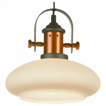 Подвесной светильник Lussole Binghamton LSP-9845 Цвет плафонов белый Цвет арматуры медь от ImperiumLoft