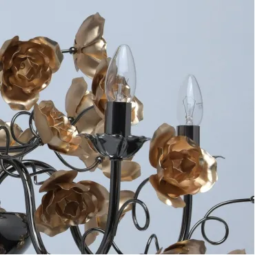 Подвесная люстра MW-Light Розенхейм 615011505 Цвет арматуры черный Цвет плафонов золото от ImperiumLoft