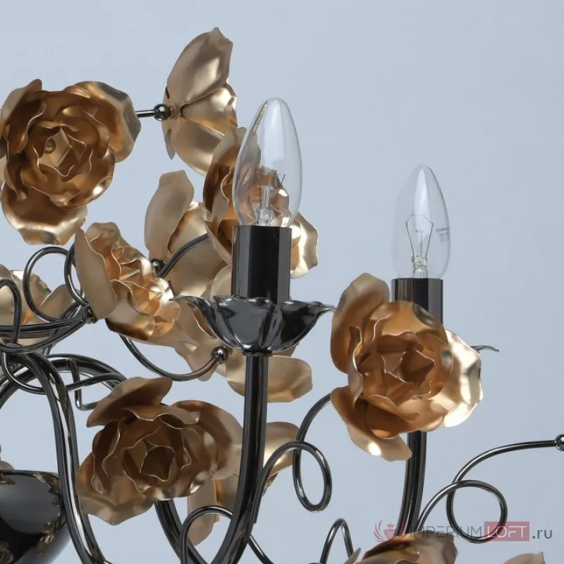 Подвесная люстра MW-Light Розенхейм 615011505 Цвет арматуры черный Цвет плафонов золото от ImperiumLoft