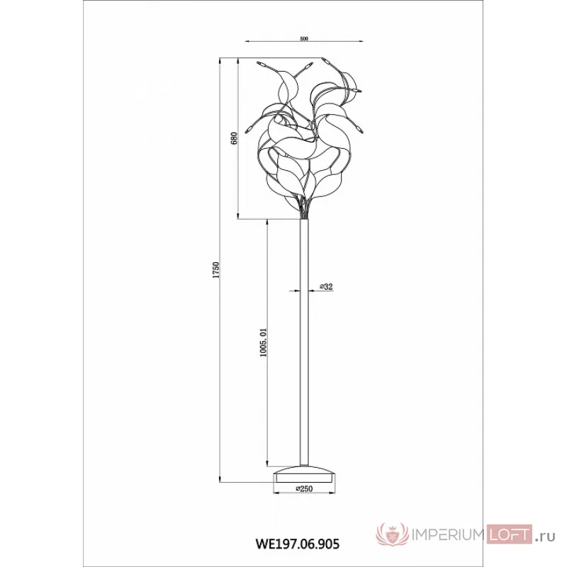 Торшер Wertmark Alessandra WE197.06.905 от ImperiumLoft