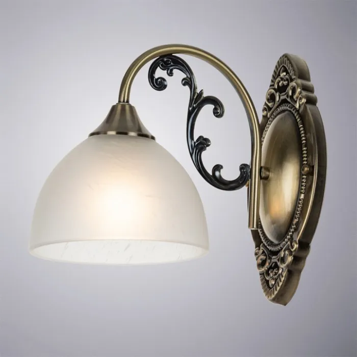 Бра Arte Lamp Spica A3037AP-1AB Цвет арматуры Коричневый Цвет плафонов Белый от ImperiumLoft