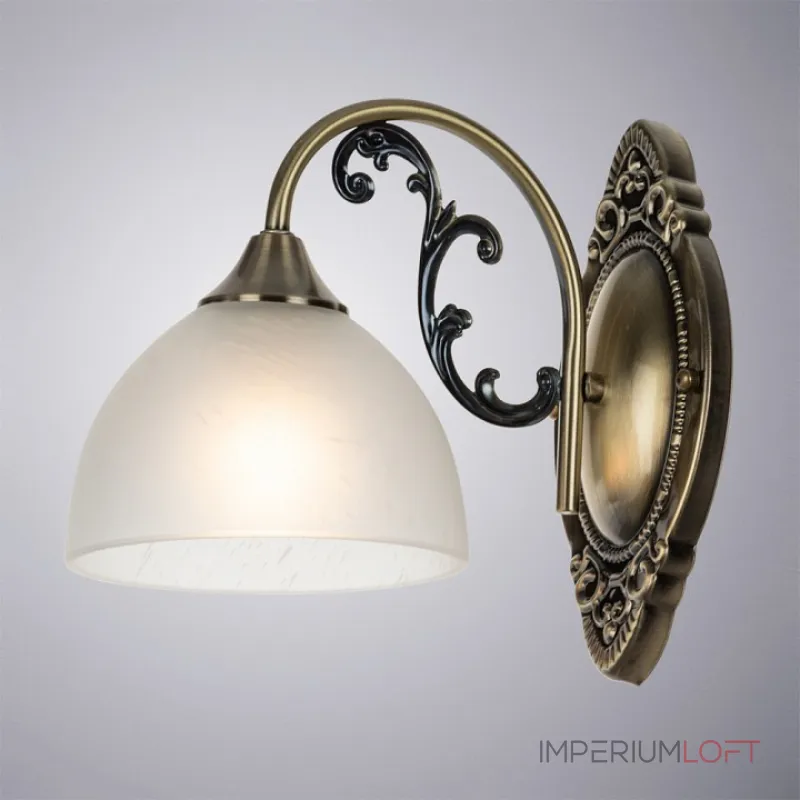 Бра Arte Lamp Spica A3037AP-1AB Цвет арматуры Коричневый Цвет плафонов Белый Бра Arte Lamp Spica A3037AP-1AB Цвет арматуры Коричневый Цвет плафонов Белый