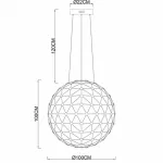 Подвесной светильник Divinare Cristallino 1610/02 SP-140 Цвет плафонов хром Цвет арматуры хром от ImperiumLoft