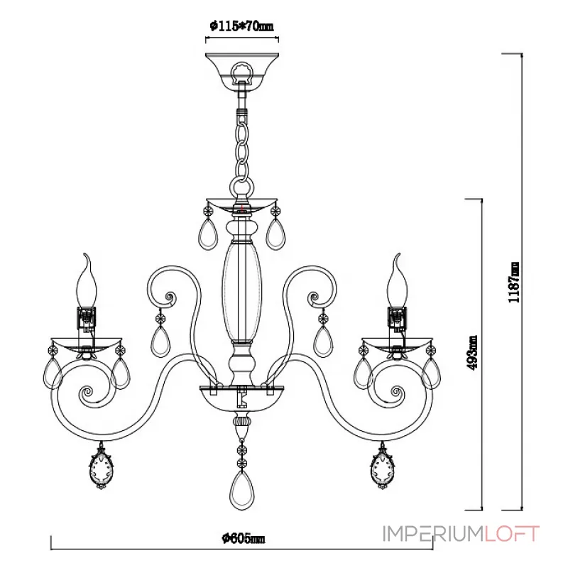 Подвесная люстра Rivoli Oro P6 WG Б0038395 Подвесная люстра Rivoli Oro P6 WG Б0038395