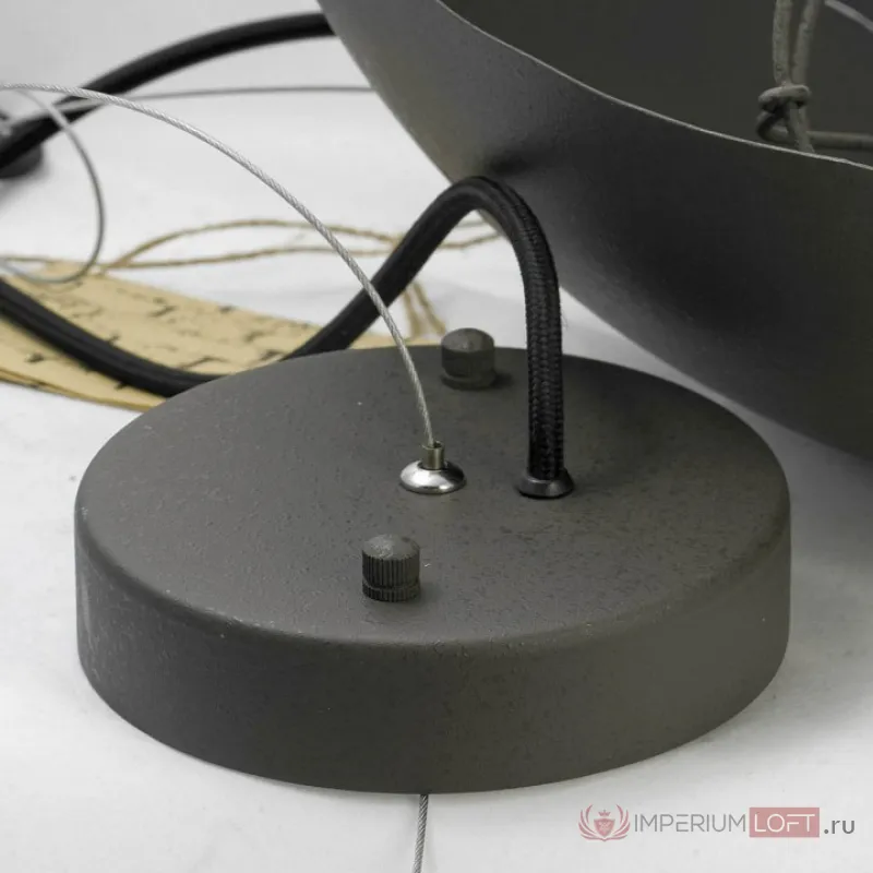 Подвесной светильник Lussole Lockport LSP-9623 Цвет арматуры черный Цвет плафонов черный от ImperiumLoft