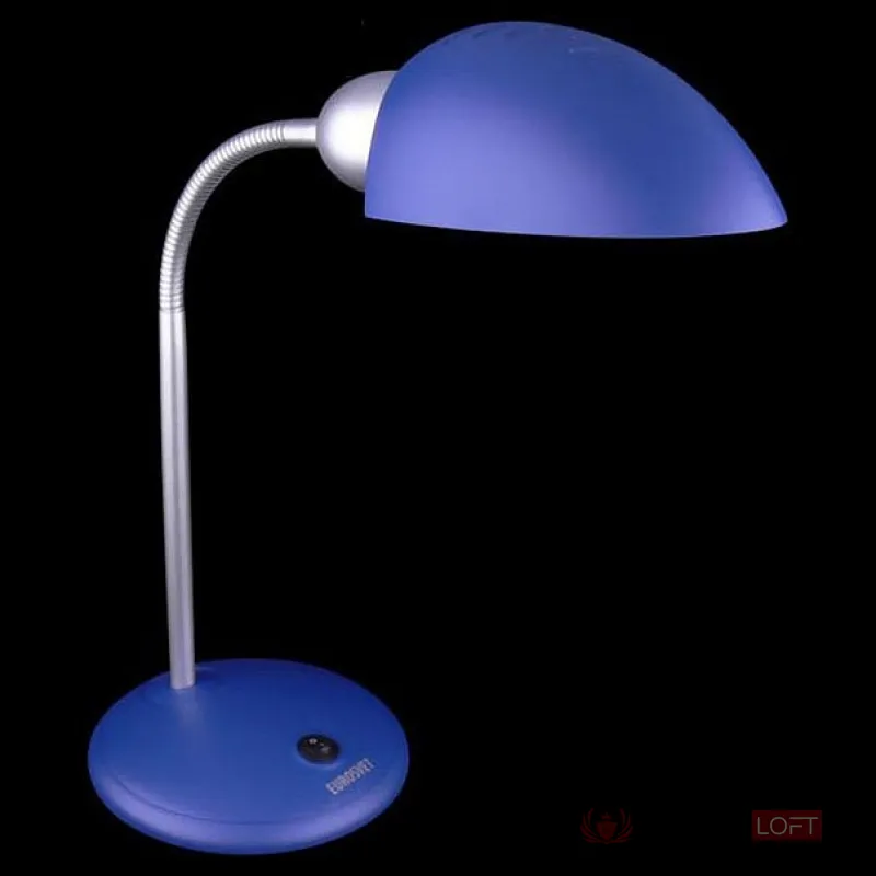 Настольная лампа офисная Eurosvet 1926 1926 синий Цвет арматуры хром Цвет плафонов синий от ImperiumLoft