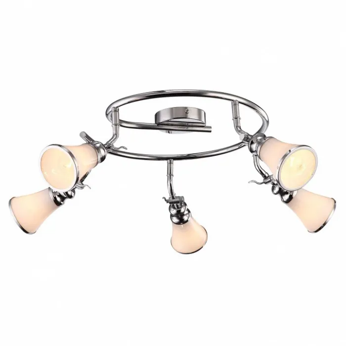 Спот Arte Lamp Vento A9231PL-5CC Цвет арматуры хром Цвет плафонов белый от ImperiumLoft