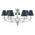 Подвесная люстра Lamp4You Eclectic 15 M2-07-CR-LMP-O-22 Цвет арматуры хром Цвет плафонов черный от ImperiumLoft