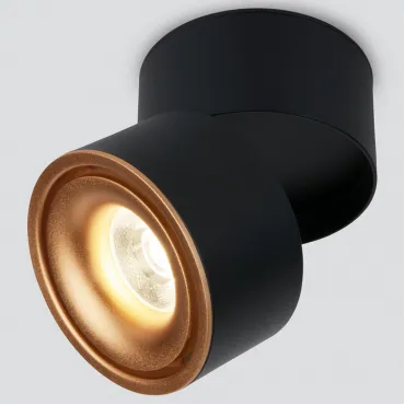 Накладной светильник Elektrostandard DLR031 15W 4200K a050528 Цвет арматуры черный Цвет плафонов золото