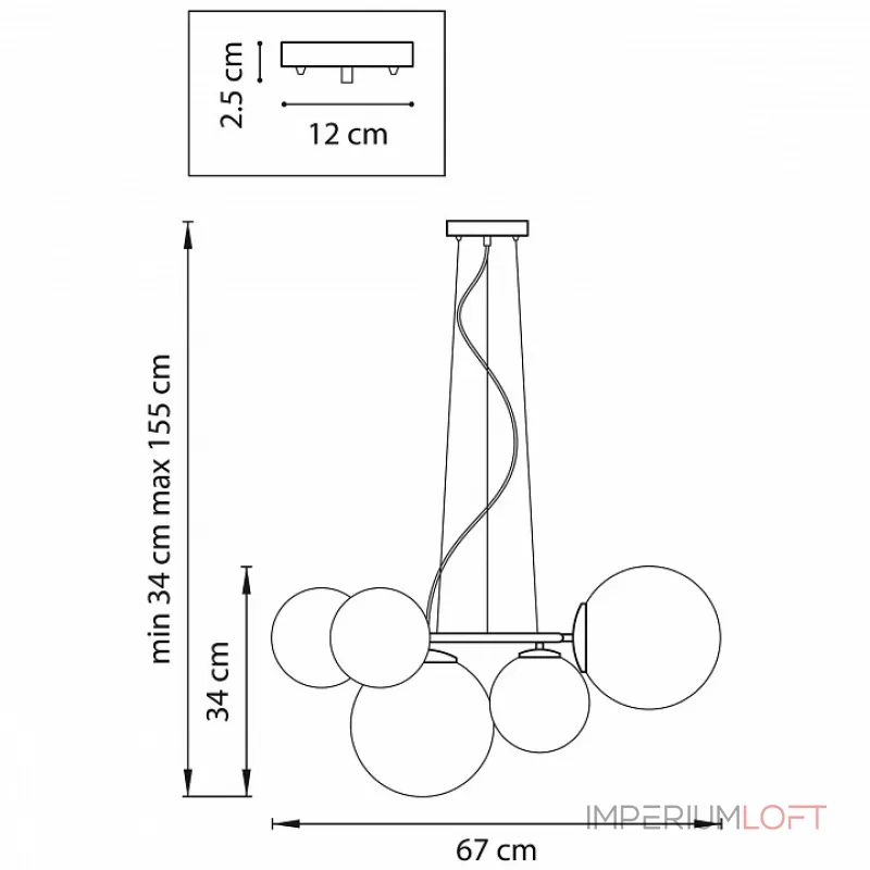 Подвесная люстра Lightstar Globo 815057 Подвесная люстра Lightstar Globo 815057