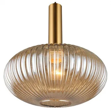 Подвесной светильник Omnilux Menfi OML-99326-01 Цвет плафонов янтарный Цвет арматуры бронза