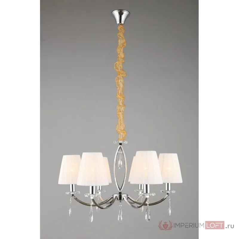 Подвесная люстра Omnilux Breguzzo OML-57703-06 Цвет арматуры хром Цвет плафонов белый от ImperiumLoft