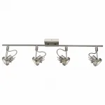 Спот Arte Lamp 430 A4301PL-4SS Цвет арматуры серебро Цвет плафонов коричневый