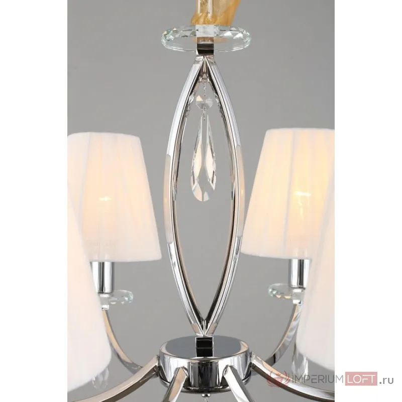 Подвесная люстра Omnilux Breguzzo OML-57703-06 Цвет арматуры хром Цвет плафонов белый от ImperiumLoft