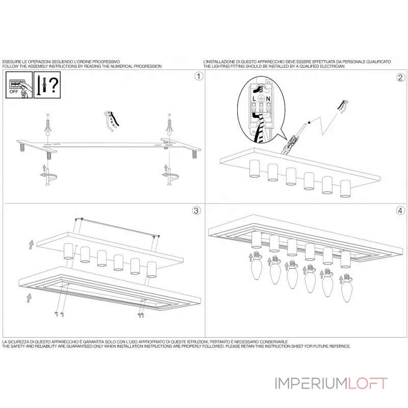Накладной светильник Ideal Lux Martinez MARTINEZ PL6