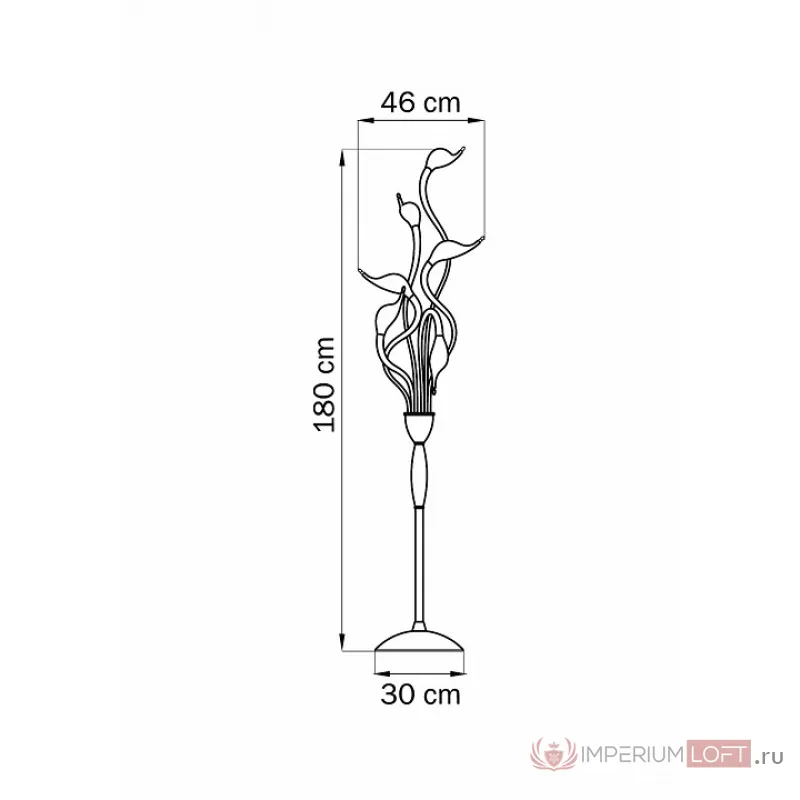 Торшер Lightstar Cigno Collo 751767 Цвет арматуры черный от ImperiumLoft