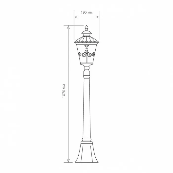 Наземный высокий светильник Elektrostandard Diadema Diadema F (GLYF-8046F) черное золото от ImperiumLoft