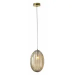 Подвесной светильник Newport 614 6144/S gold/cognac цвет арматуры золото цвет плафонов серый от ImperiumLoft