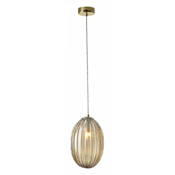 Подвесной светильник Newport 614 6144/S gold/cognac цвет арматуры золото цвет плафонов серый от ImperiumLoft