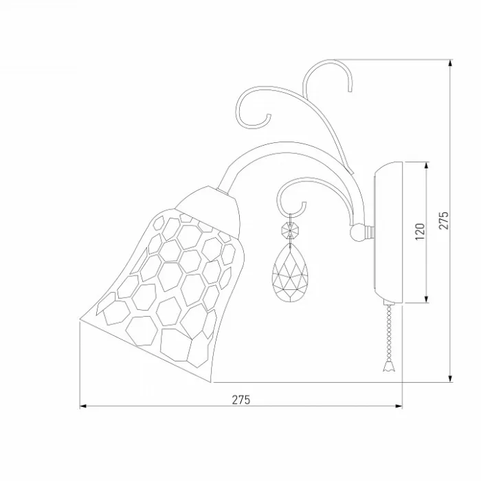 Бра Eurosvet Norene 30157/1 хром от ImperiumLoft