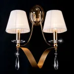 Бра Eurosvet 60063 60063/2 золото Цвет плафонов белый Цвет арматуры золото от ImperiumLoft