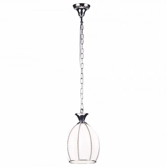 Подвесной светильник Arte Lamp Venezia A2115SP-1WH Цвет арматуры хром Цвет плафонов белый от ImperiumLoft