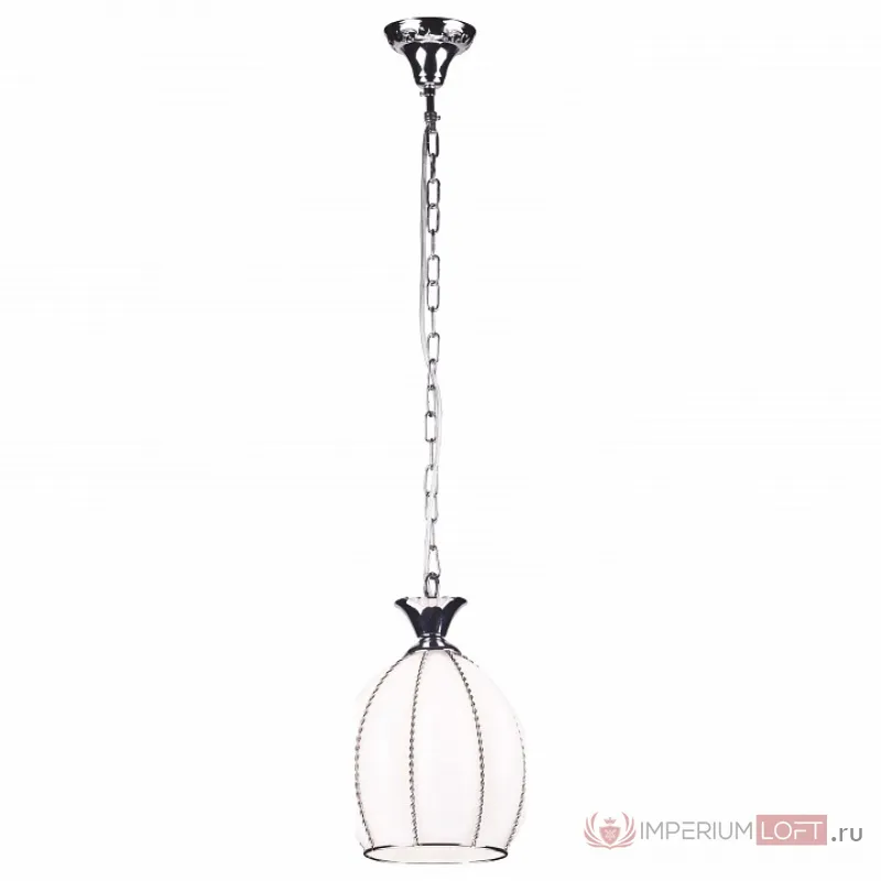 Подвесной светильник Arte Lamp Venezia A2115SP-1WH Цвет арматуры хром Цвет плафонов белый от ImperiumLoft