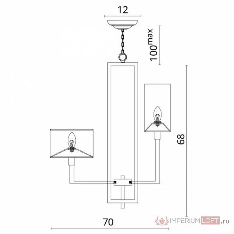 Подвесная люстра Divinare Porta 5933/01 LM-8 Цвет арматуры коричневый Цвет плафонов кремовый от ImperiumLoft