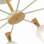 Люстра на штанге EVOLUCE Catania SLE220702-08 Цвет арматуры Коричневый Цвет плафонов Белый от ImperiumLoft