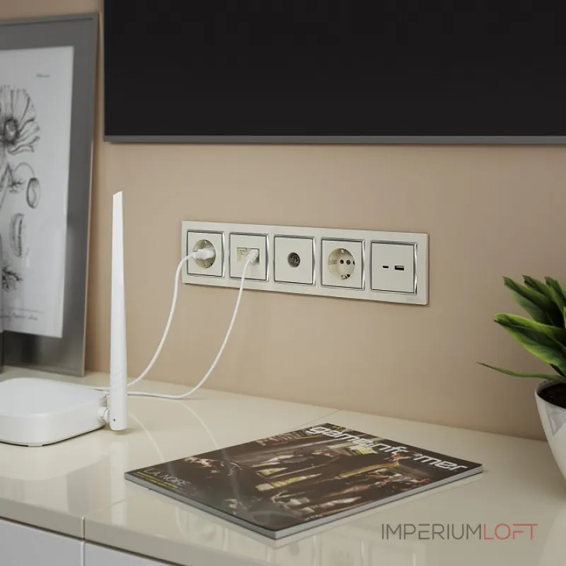 Розетка влагозащищенная с заземлением без рамки Werkel Слоновая кость W1171103 от ImperiumLoft Розетка влагозащищенная с заземлением без рамки Werkel Слоновая кость W1171103 от ImperiumLoft