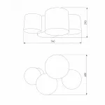Накладной светильник TK Lighting Mona 3446 Mona Black/Gold Цвет плафонов золото от ImperiumLoft