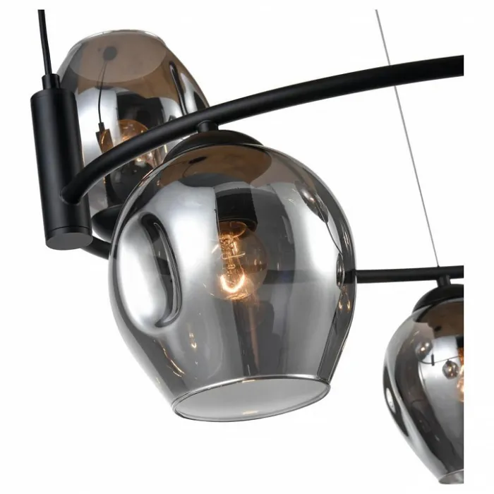 Подвесной светильник Vele Luce Astoria 742 VL5002P06 Цвет арматуры черный Цвет плафонов серый от ImperiumLoft